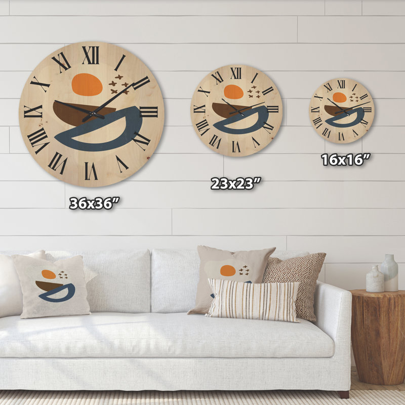 Horloge murale abstraite I, Grand