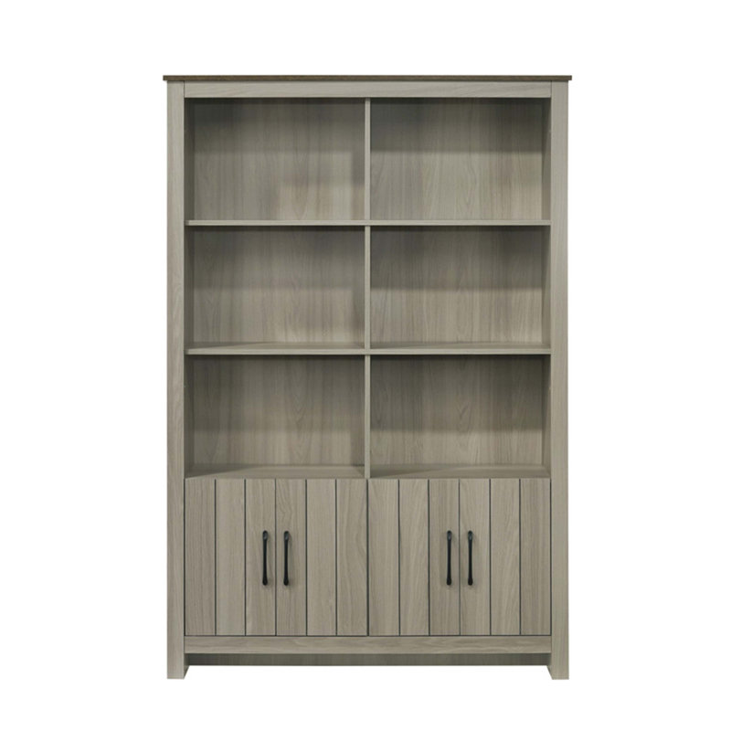47" Bookcase Shelf With Cabinet Doors