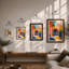 Moroccan Courtyard Modern - Framed Print-2035489260-2035489261