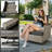 Outdoor Rattan Woven Sofa With Luminous End Table And Swivel Chair-102744625