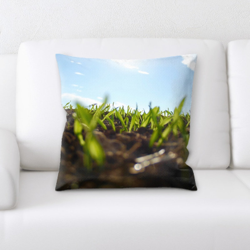 Housse et insert de coussin carré en gazon
