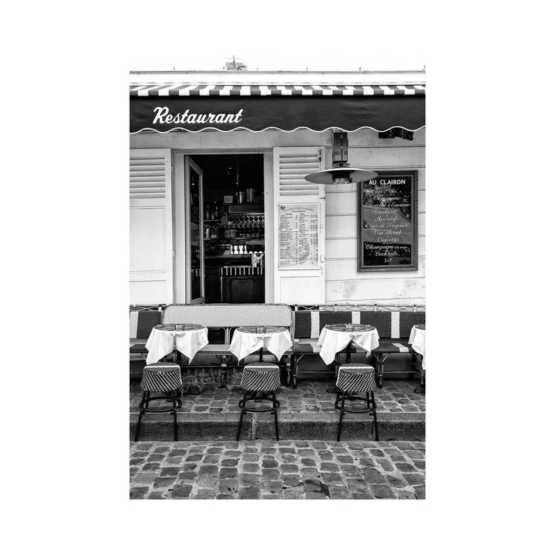 French Restaurant by Philippe Hugonnard - Wrapped Canvas Print, 20.32 cm H x 30.48 cm W