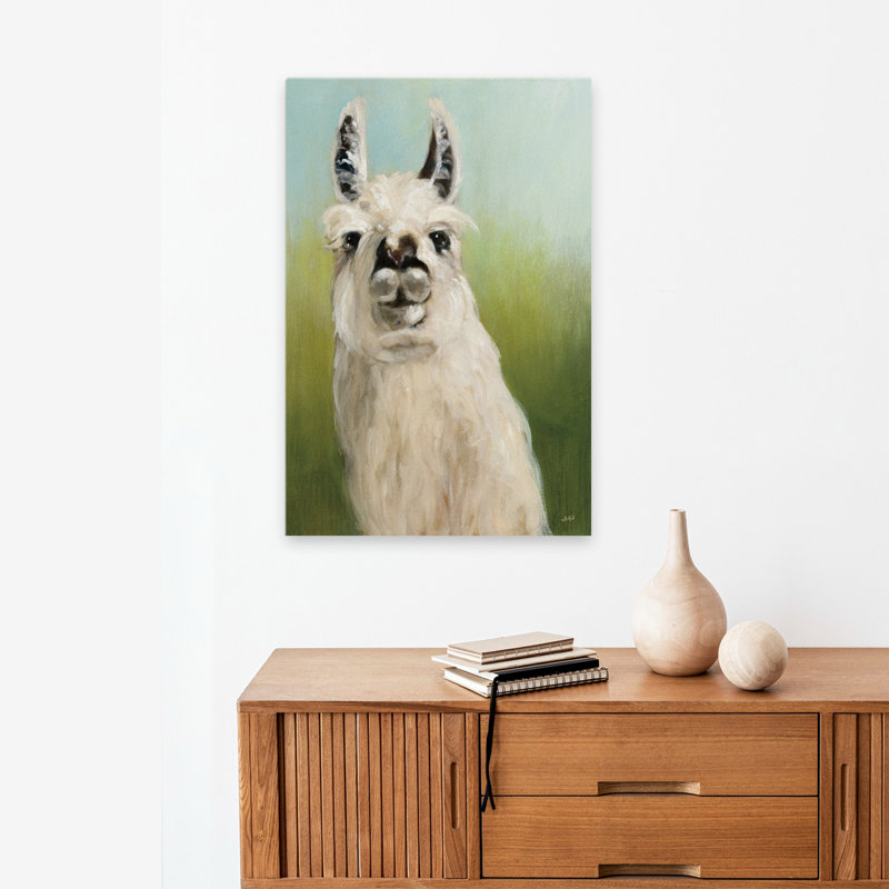 Whos Your Llama I Crop - animaux, art de lamas verts, H 24 po x l 16 po