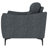 Okeshi Upholstered Sloped Track Arm Loveseat Charcoal