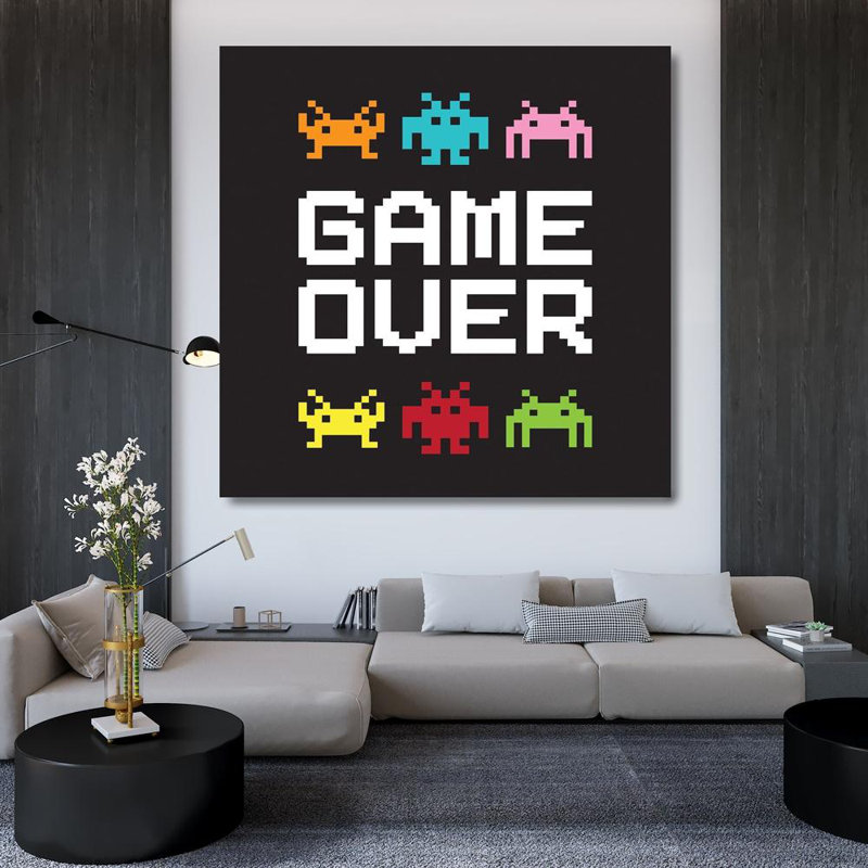 Art encadré sur toile tendue par Trinx McCully, Jennifer: Game Over, H 36 po x l 36 po