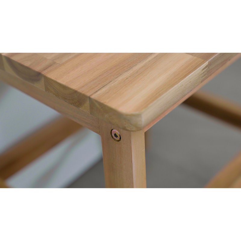 Escabeau portatif en bois, capacité de 250 lb, idéal pour les petites pièces de 2 à 19,63 pouces de hauteur, coins arrondis, intérieur / extérieur