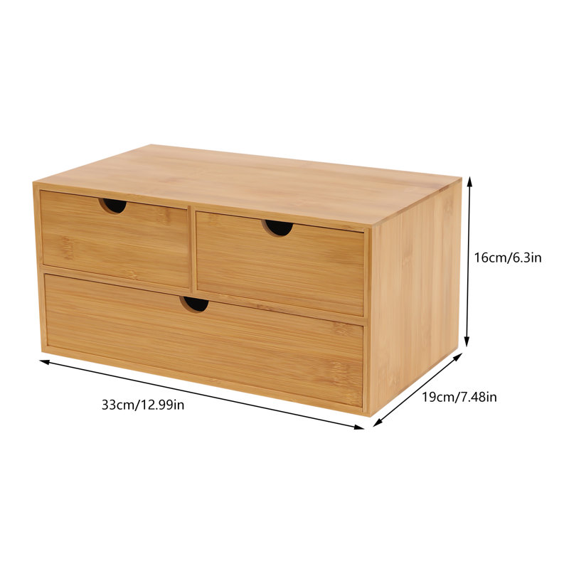 Mini Bamboo Desk Tabletop Storage Organizer
