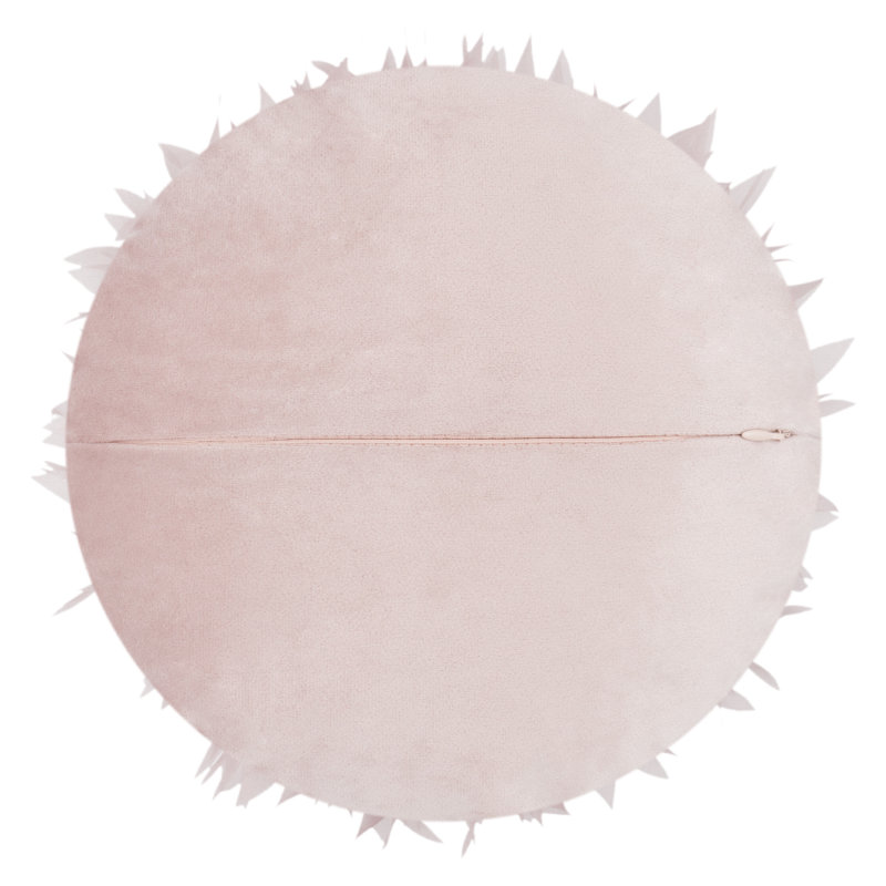 12" Pink Satin 3D Floral Accent Pillow