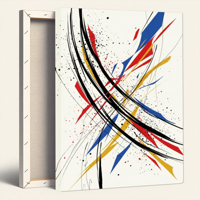 Ensemble d'une toile abstraite