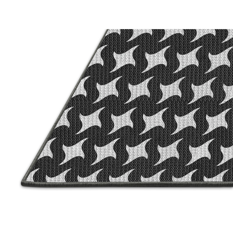 Tapis de zone noire à motifs, Rectangle 2 pi x 3 pi