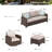 5 - Person Outdoor Wicker Patio Conversation Set with Swivel Chairs-102529898-100537938