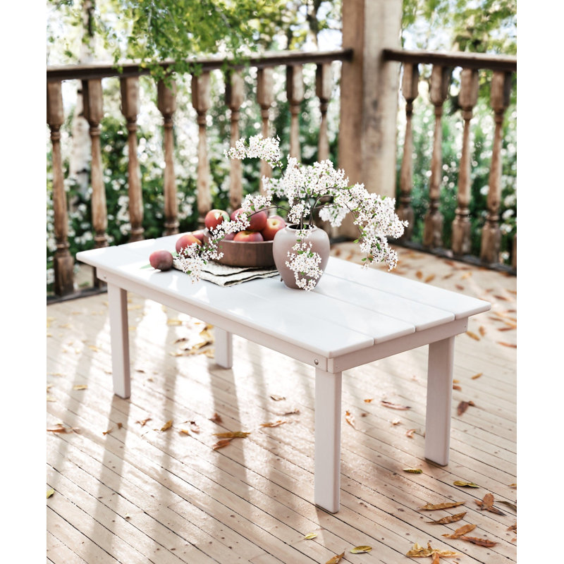  Table d'extérieur en bois patiné Herrington, Bois patiné