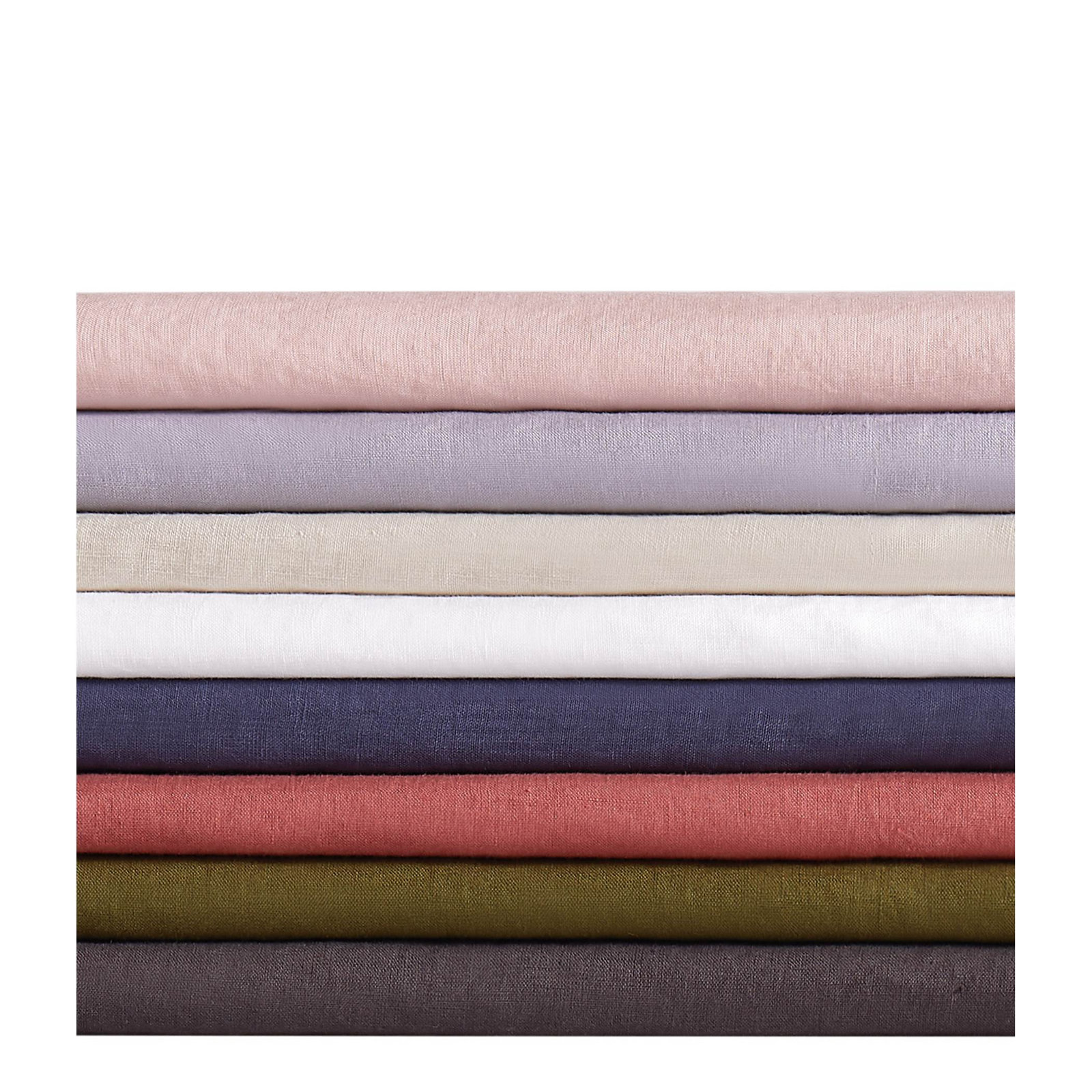 Nena Linen Sheet Set, Full / Queen, Moss Green