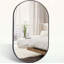 Miroir ovale en métal, durable et incassable pour les intérieurs modernes-117805407-117805406