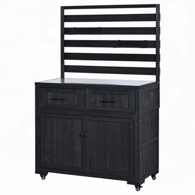 64.9'' H  Garden Potting Bench with Stainless Table Top