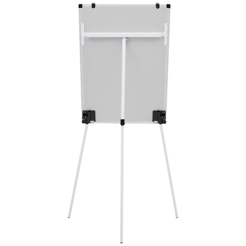 Tableau blanc magnétique portatif effaçable à sec, trépied magnétique avec crochets, Blanc, H 40 po x l 28 po