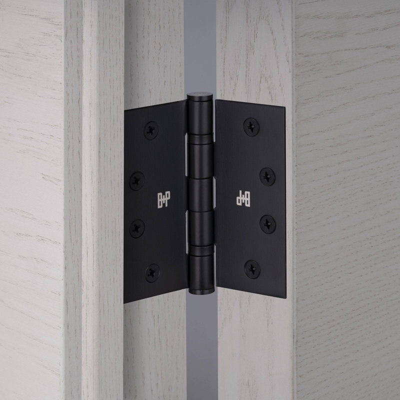 4'' x 4'' Stainless Steel Butt Bearing Hinge, Welders Black