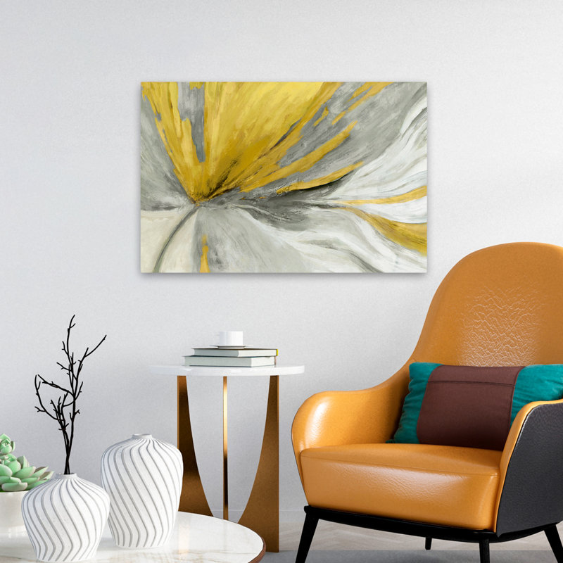 Plants, Flowers, Abstract, Traced Wall Art, 16" H x 24" W