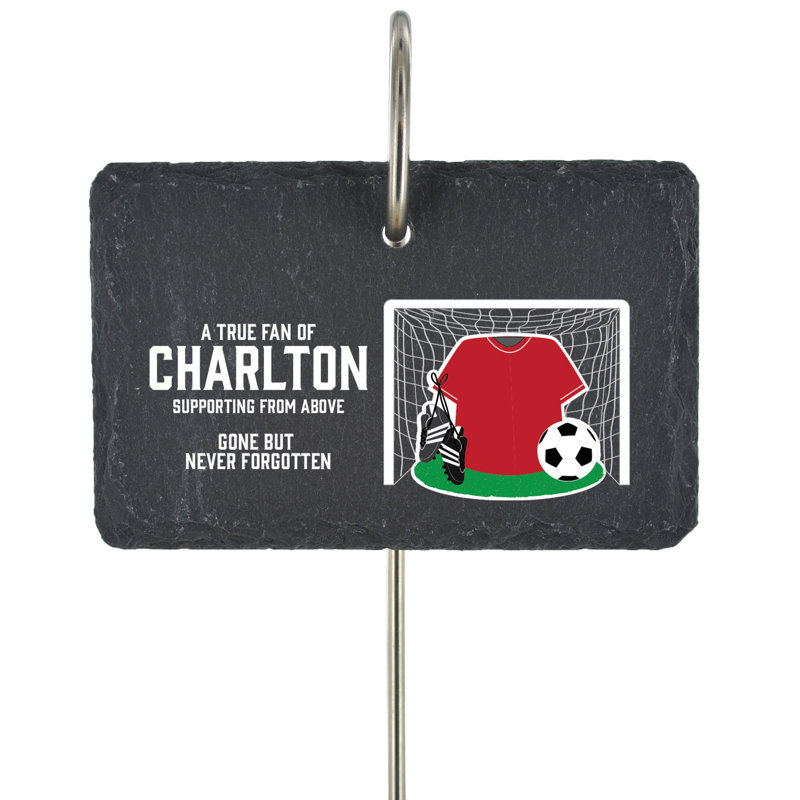 Brandise Charlton Fan Football Slate Grave Marker Memorial Plaque
