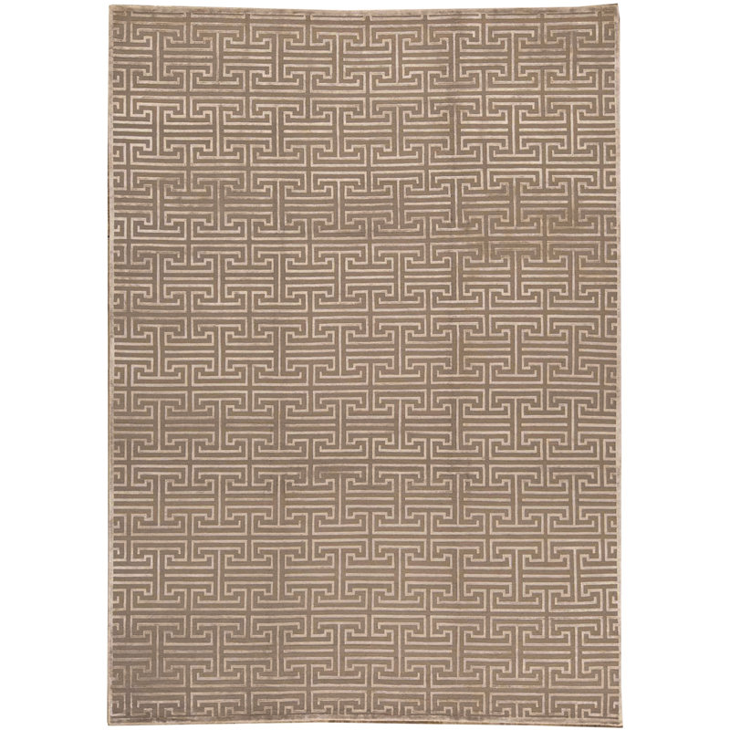Windsom Geometric Area Rug in Brown