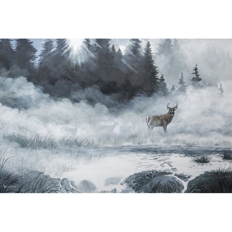 Deer Path III - Wrapped Canvas Painting, 30cm H x 46cm W