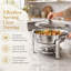 Round Chafing Dish Buffet Set 5QT, Stainless Steel Food Warmer with Lid