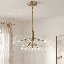 Lustre 6 lumières Meridian en laiton naturel-467454783