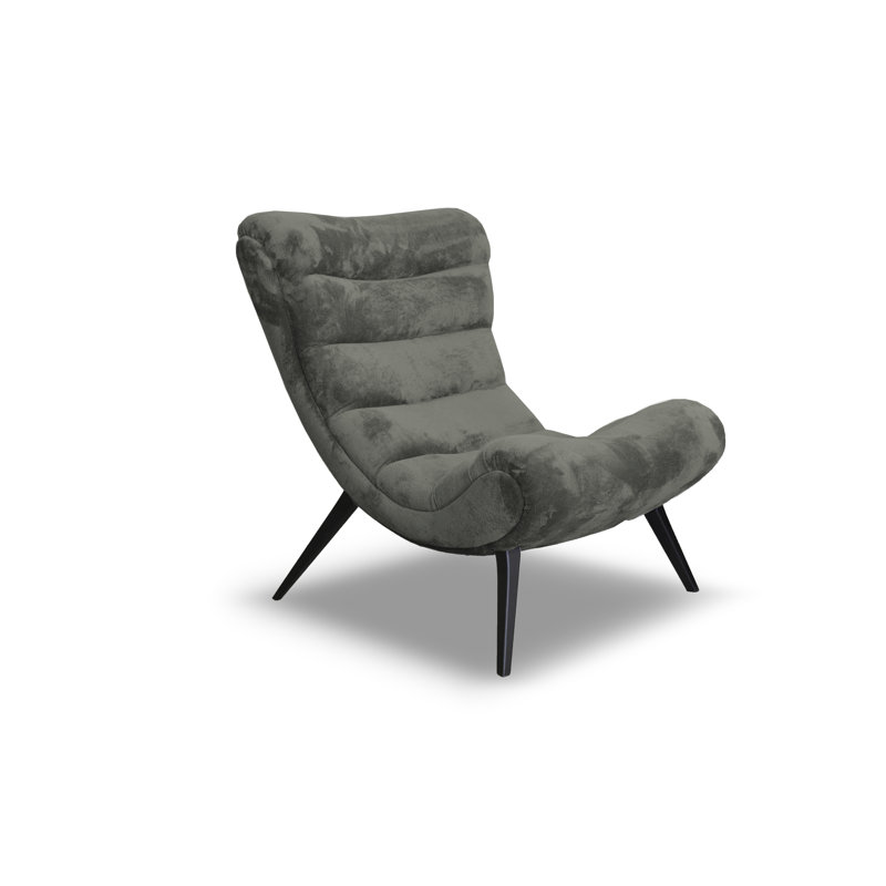 Owlswick Upholstered Swivel Slipper Chair, Grey