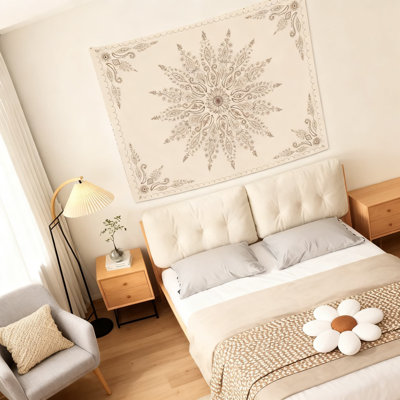 Floral Mandala Tapestry Wall Hanging Watercolor Decor For Bedroom Living Room Dorm Aesthetic