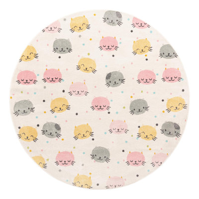 Whimsy Kids Abstract Machine Woven Polypropylene Plastic Rug