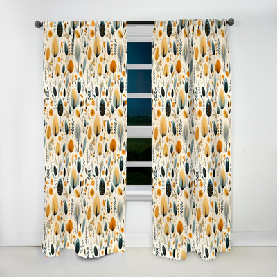 Motif bohème inspiré de la nature - rideau bohémien - obscurcissant la pièce en velours - 1 panneau