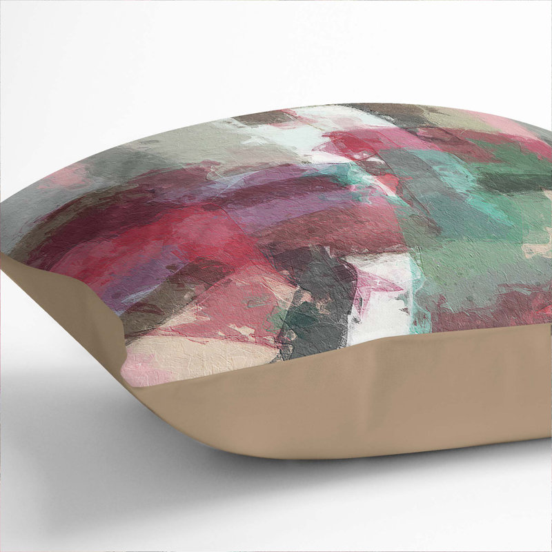 Abstract Square Throw Cushion, 40 x 40 cm, Stone