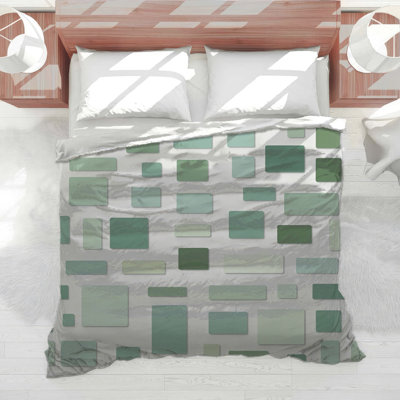 Green Rectangular Shapes Comforter