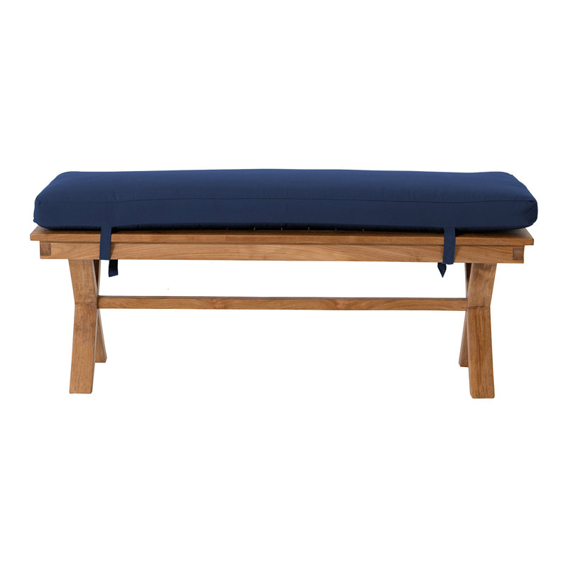Burra Outdoor Teak Bench, Navy