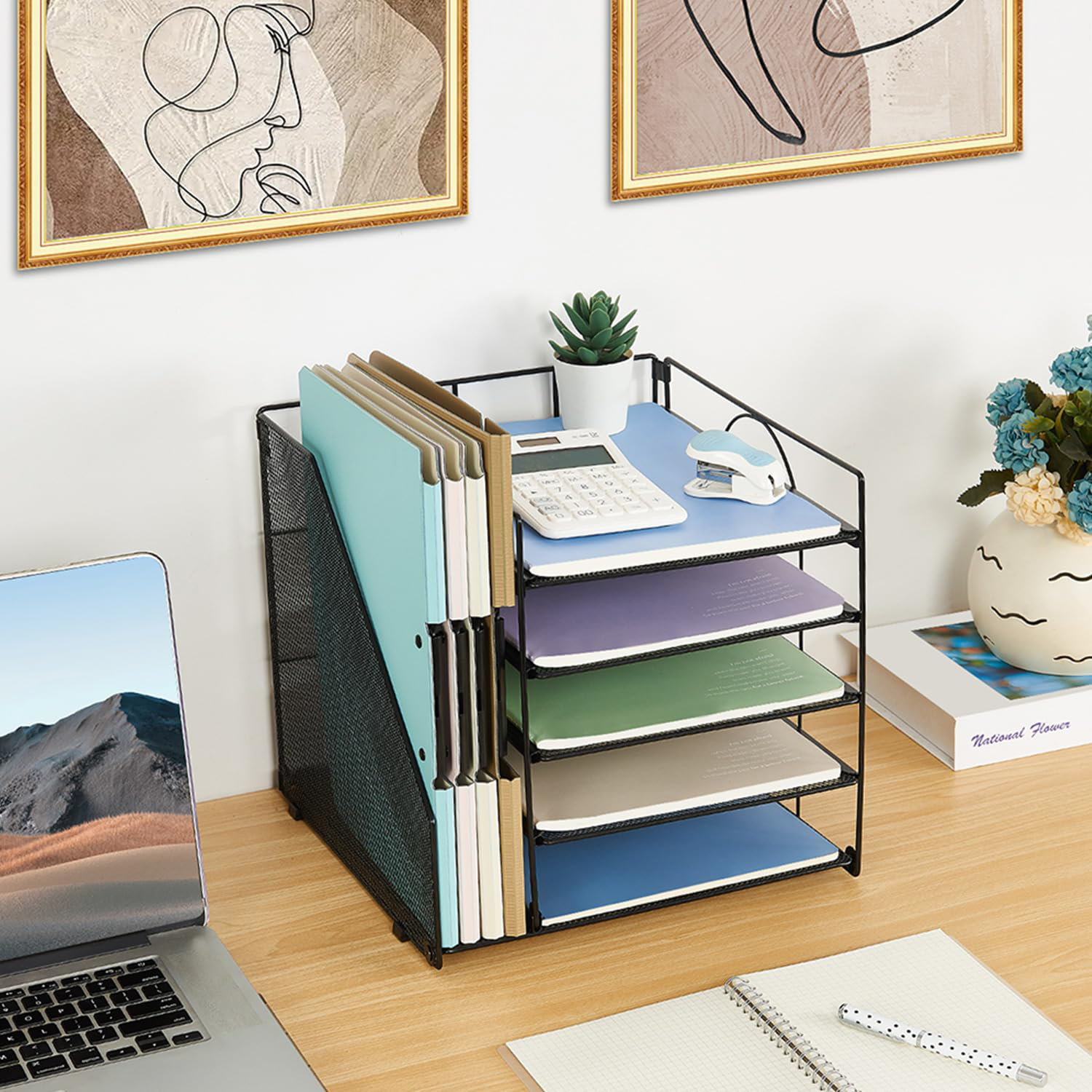 Inbox Zero Desk Organizers And Accessories, 5-Tier Paper Letter Tray ...