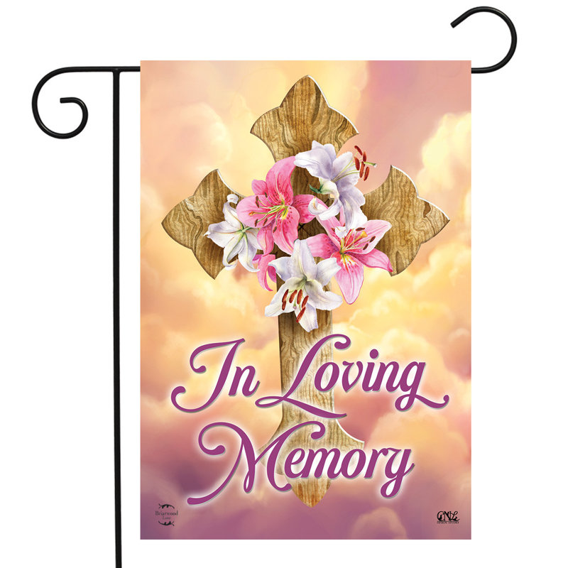 Drapeau de jardin «In Love Memory Cross Berffement»