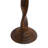 Jem 22 Inch Side End Table, Round Top, Hand Carved Boho Mandala Design With Twisted Base, Brown Mango Wood