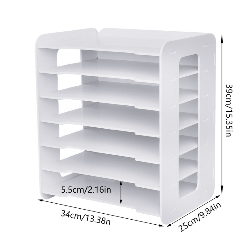 Joacim Plastic Stackable 7-Tier File Organizer