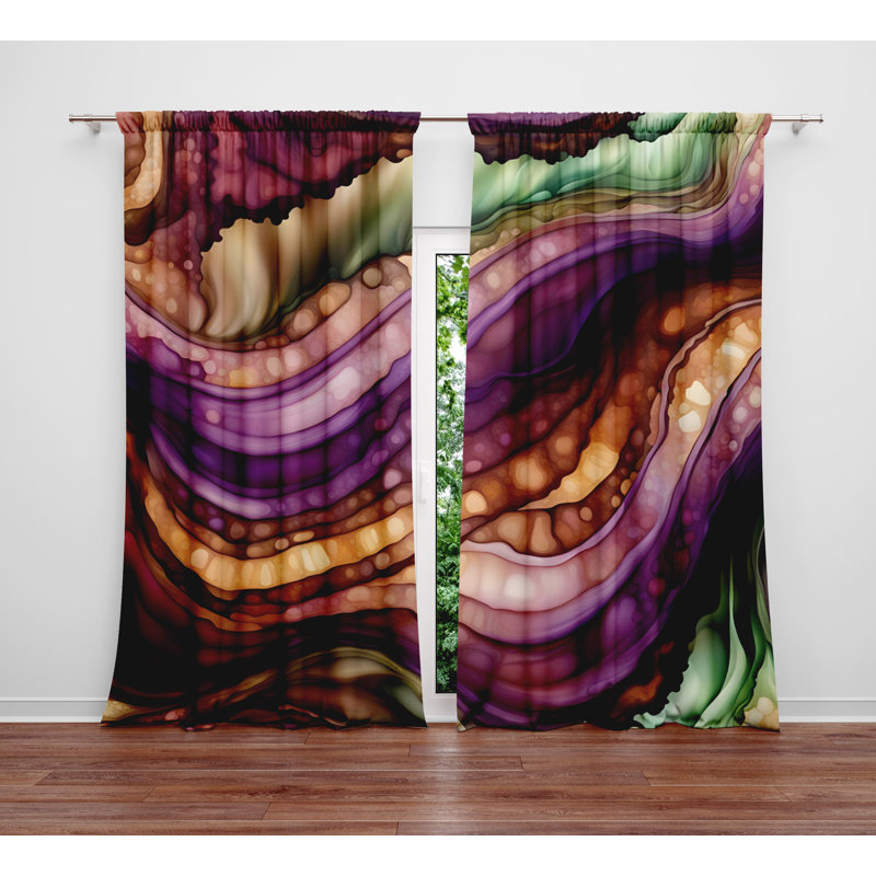 Paire de rideaux semi-transparents Elayathamby, L 20 po x L 52 po