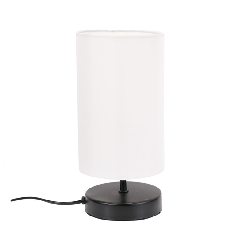 Romica Metal Table Lamp, Matt Black, Yes, White