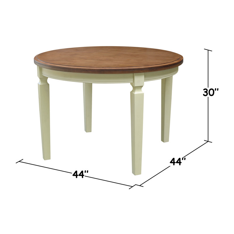 Patridge Round Solid Wood Dining Table, Shell