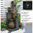 53 Inches 4 Tiered Floor Standing Outdoor Water Fountains and Waterfalls for Garden-975255134