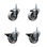 3 Inch_Semi Steel 12MM Threaded Stem Caster Set 2 Brakes SCC