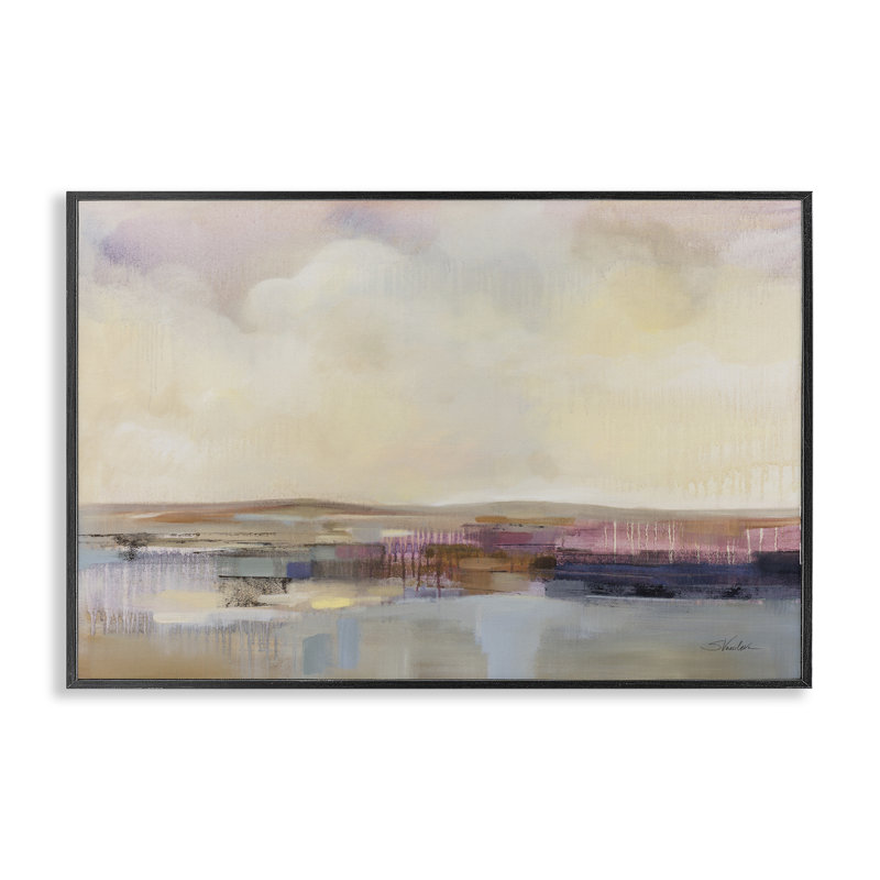  «Billowing Clouds Abstraction», estampe numérique par Silvia Vassileva, H 12 po x l 18 po, Giclée encadrée noir minuit