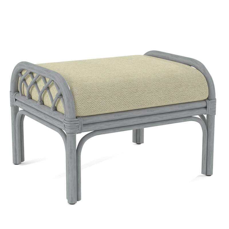 Edgewater Ottoman, Brown Geometric, 0456-33, Nickel