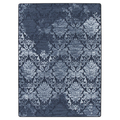 Goutier Wadsworth Sapphire Damask Area Rug