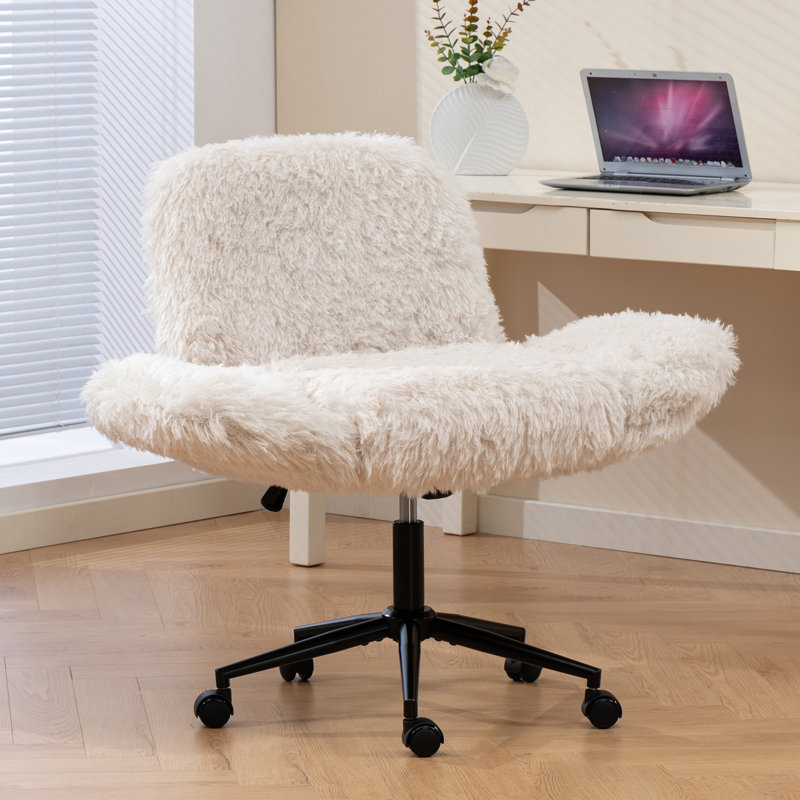 Chaise de bureau Criss Cross, Molleton de laine beige