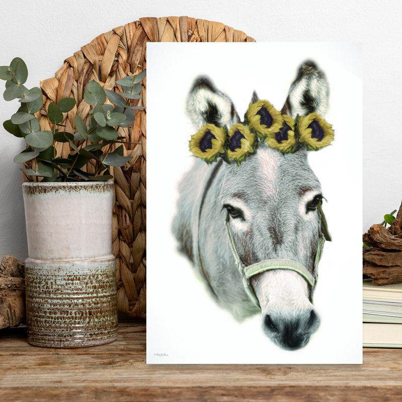 «Sunny and Her Crown Peaceful Abstract Contemporary Animal Landscape», art mural, H 18 po x l 12 po