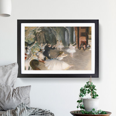 The Rehearsal Onstage by Edgar Degas - Picture Frame Painting