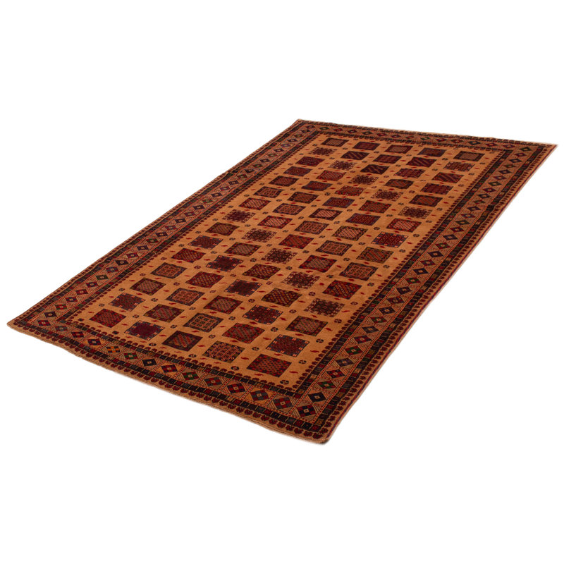 Tapis brun clair 6 pi 7 po x 9 pi 8 po Teimani
